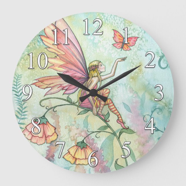 Flower Fairy and Butterfly Clock by Molly Harrison (Front)