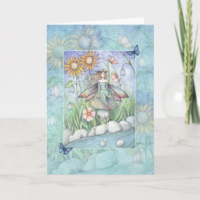 Flower Fairy Art Card, Notecard by Molly Harrison (Front)