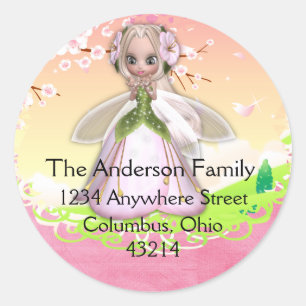 Flower Fairy Design 1 Return Address Labels