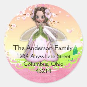 Flower Fairy Design 2 Return Address Labels