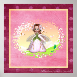 Flower Fairy Design 3 Poster Print