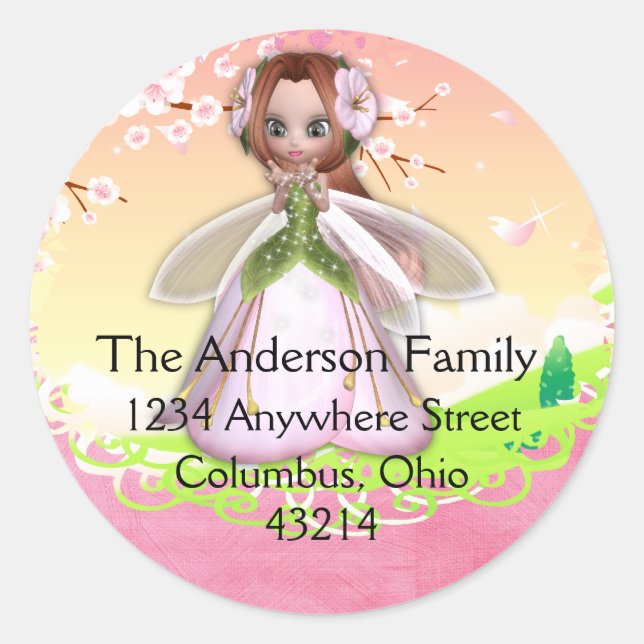 Flower Fairy Design 3 Return Address Labels (Front)