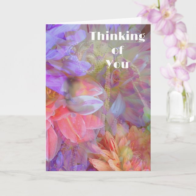 Flower Fairy Double Exposure Fantasy Art Card (Orchid)