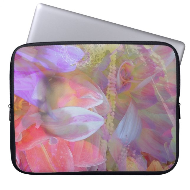 Flower Fairy Double Exposure Fantasy Art Laptop Sleeve (Front)