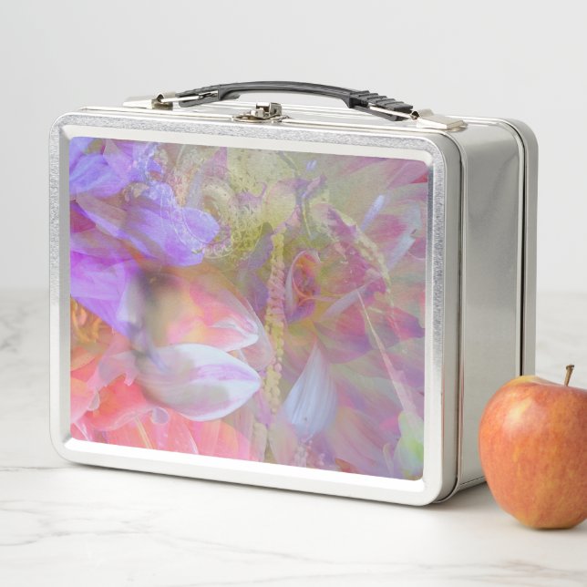 Flower Fairy Double Exposure Fantasy Art Metal Lunch Box (In Situ)