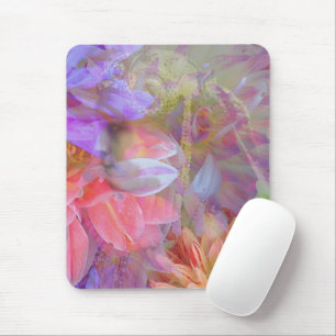 Flower Fairy Double Exposure Fantasy Art Mouse Mat