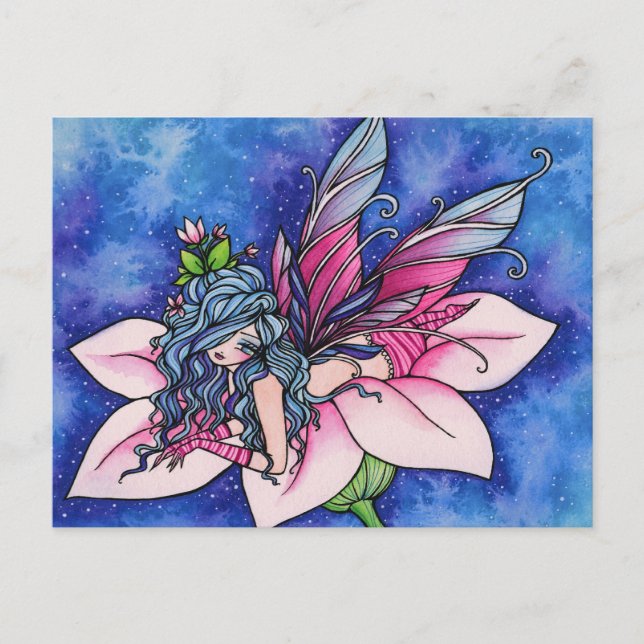 Flower Fairy Fantasy Art Postcard by Hannah Lynn (Front)