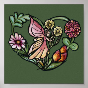 Flower Fairy Garden Fairies Poster