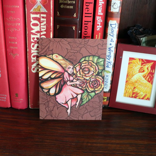 Flower Fairy Garden Heart Flowers Fairies          Postcard (Creator Uploaded)