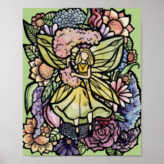 Flower Fairy Garden Hyacinth Fairies Gardener Poster