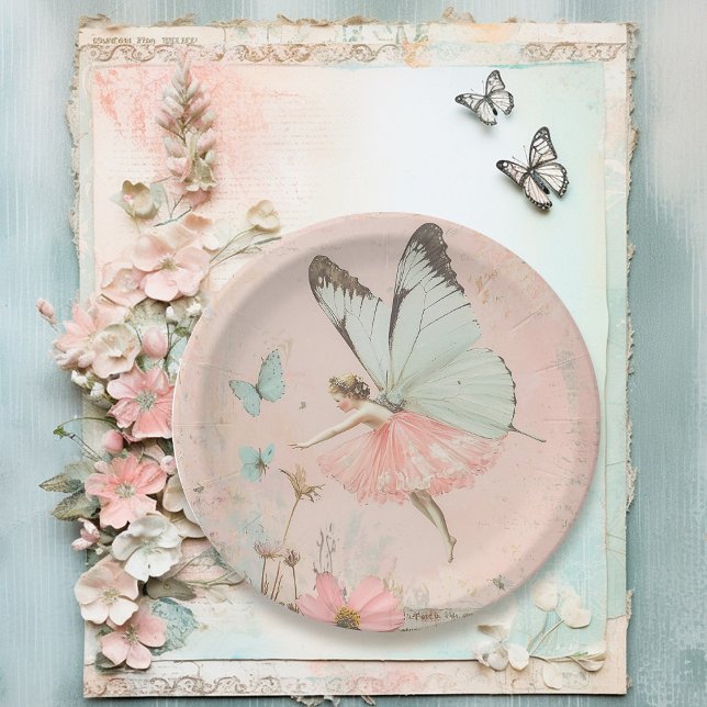 Flower fairy girl Birthday Paper Plate (Creator Uploaded)