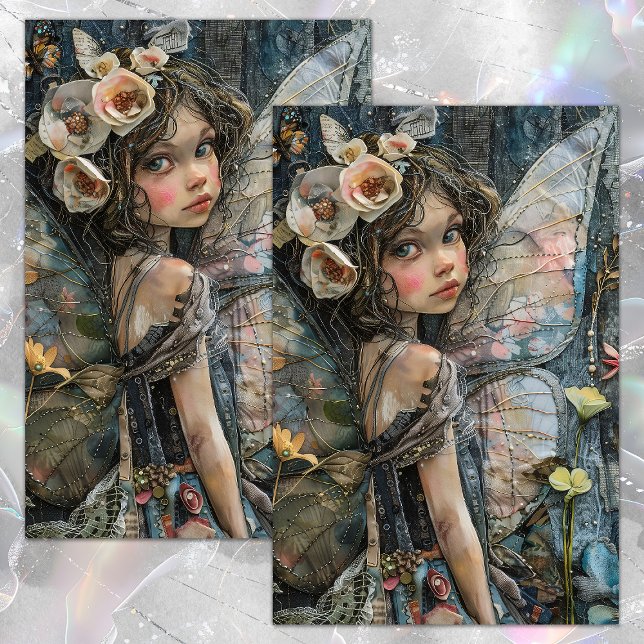 FLOWER FAIRY GIRL DECOUPAGE TISSUE PAPER (FLOWER FAIRY GIRL DECOUPAGE TISSUE PAPER)