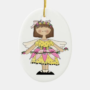Flower Fairy girl ornament