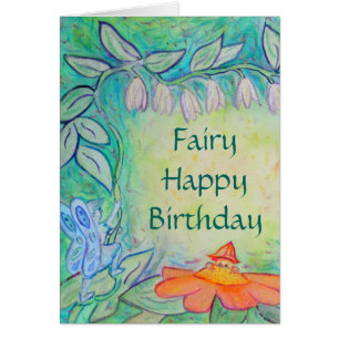 Flower Fairy Happy Birthday Greeting Cards