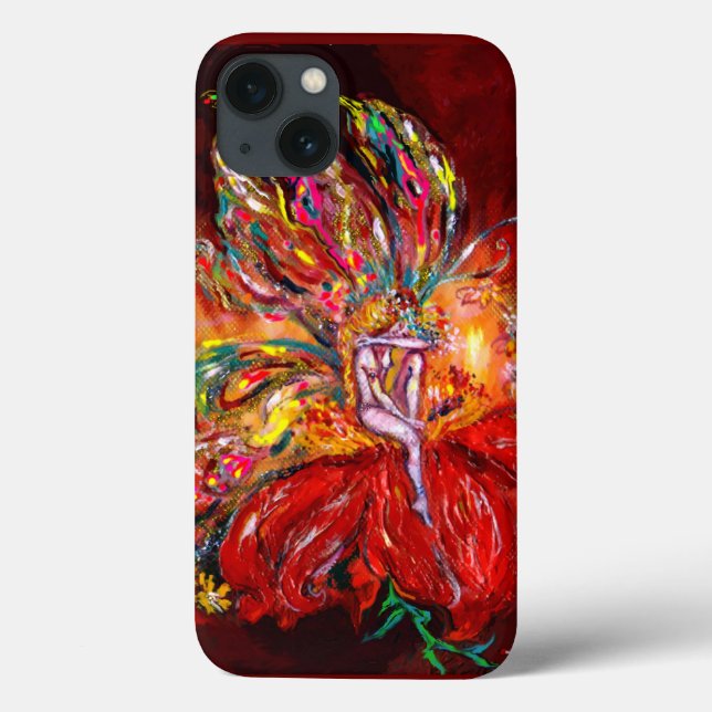 FLOWER FAIRY IN RED / Fantasy Floral Case-Mate iPhone Case (Back)
