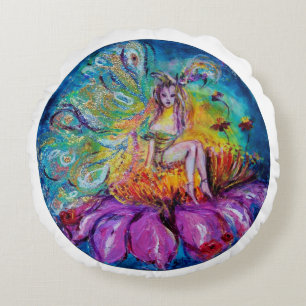 FLOWER FAIRY IN THE NIGHT ROUND CUSHION