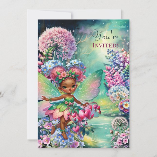 Flower Fairy Land Party Invitation (Front)