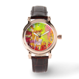 FLOWER FAIRY OF DAWN Red Yellow Fantasy Watch