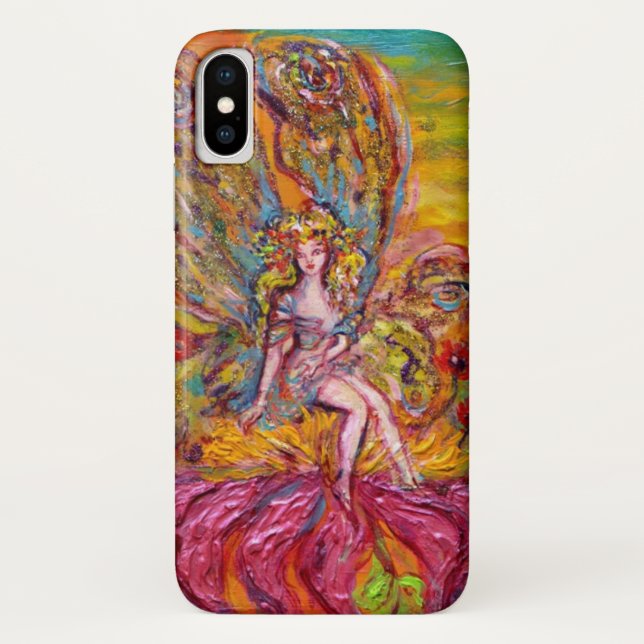 FLOWER FAIRY ON THE PINK IRIS Fantasy Case-Mate iPhone Case (Back)