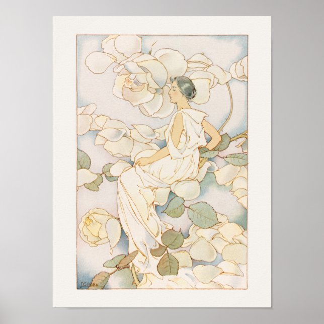 Flower Fairy with Yellow Roses Poster (Front)