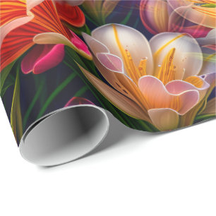 Flower Fantasique Unique Wrapping Paper