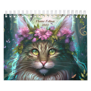 Flower Felines 2023 Calendar
