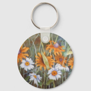"Flower Field #1" Floral Keychain