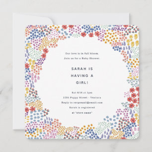 Flower Field Baby Shower Invitation