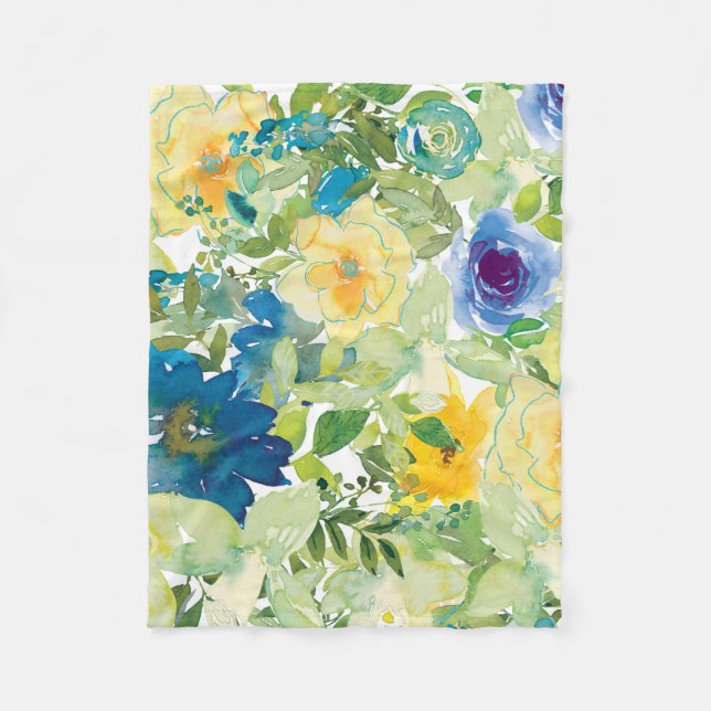Flower Field Fleece Blanket (Front)