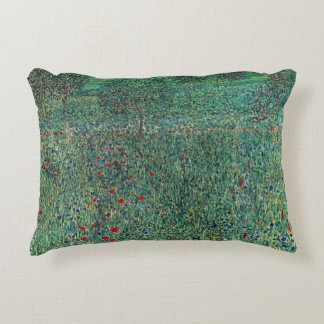 Flower Field in Litzlberg Klimt, Vintage Landscape Decorative Cushion