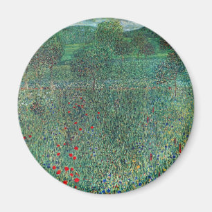 Flower Field in Litzlberg Klimt, Vintage Landscape Magnet
