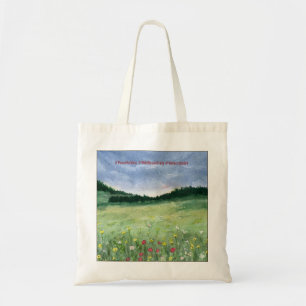 Flower Field Landscape  Tote Bag