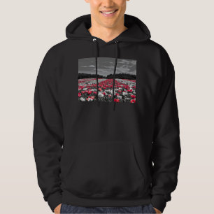 Flower Field Minimalist Selective Colour Photograp Hoodie