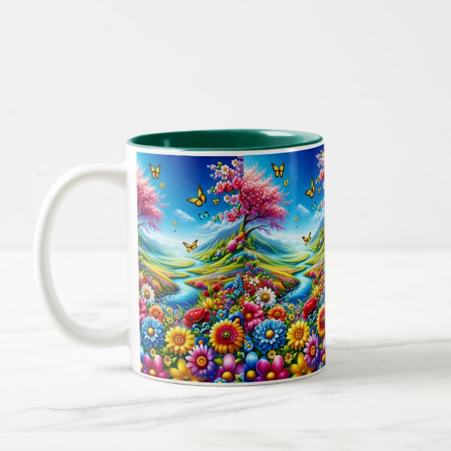 Flower field mug (Left)