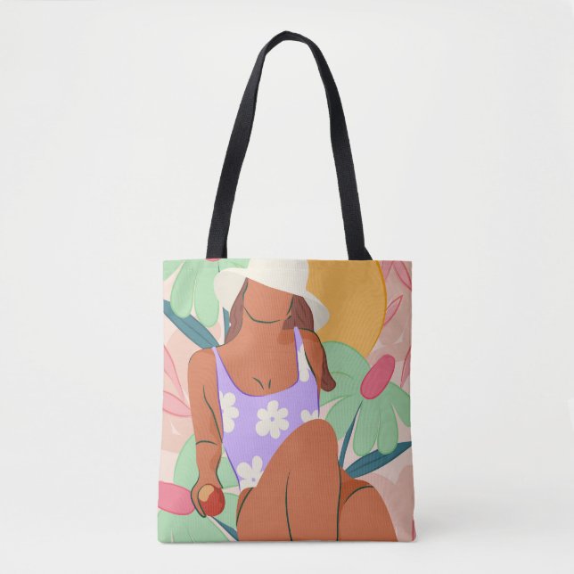 Flower Fields and Sunshine Tote Bag (Front)