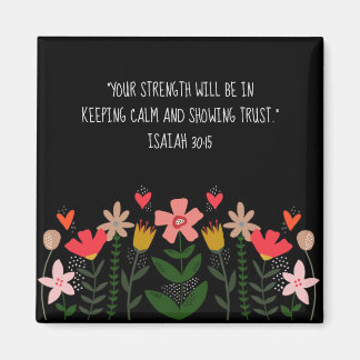 Flower Fields Black Magnet