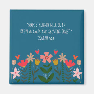 Flower Fields Teal Magnet