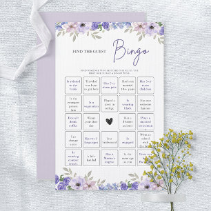 Flower Find the Guest Bingo Bridal Shower Game