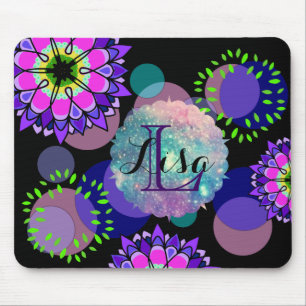 Flower Firework Unique Simple Stylish Hippy Mouse Mat
