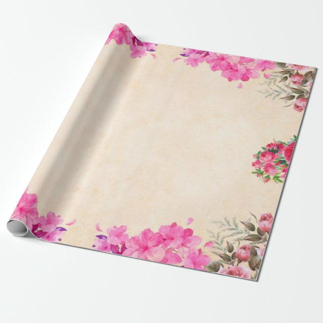 Flower floral background paper (Unrolled)