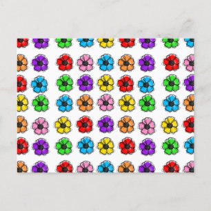 Flower Floral Doodle Line Art Watercolor Abstract  Postcard