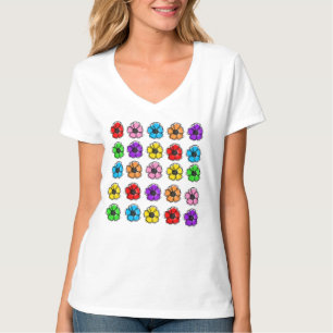 Flower Floral Doodle Line Art Watercolor Abstract T-Shirt