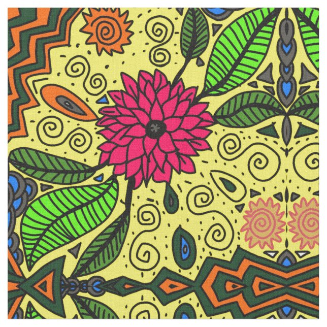 Flower floral fabric (Close Up)