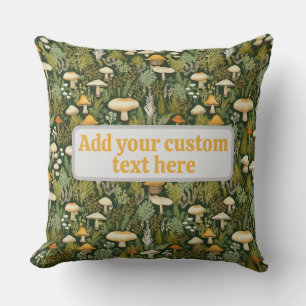 Flower Floral Mushroom Nature Love Throw Pillow