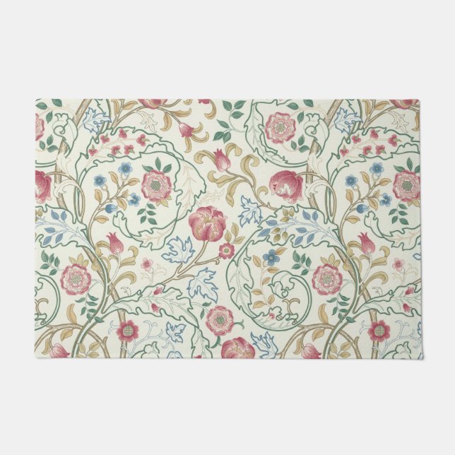 Flower, Floral Pattern, William Morris Doormat (Front)