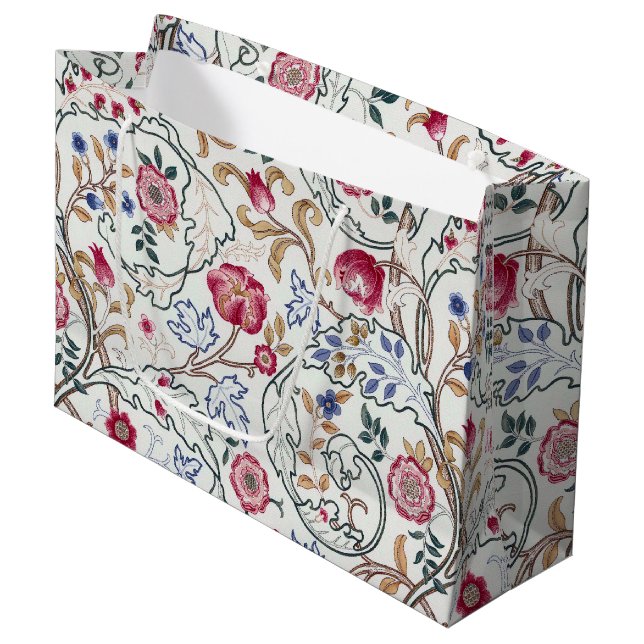 Flower, Floral Pattern, William Morris Large Gift  Bag (Front Angled)