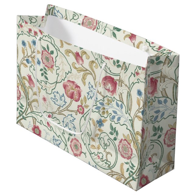 Flower, Floral Pattern, William Morris Large Gift  Bag (Front Angled)