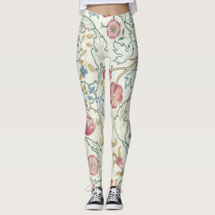 Flower, Floral Pattern, William Morris Leggings