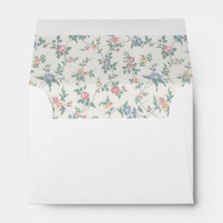 Flower Floral White Pink Blue Address Envelope