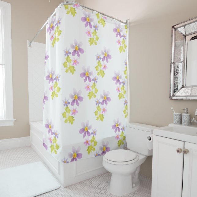 Flower flower mosaic 2 shower curtain (In Situ)